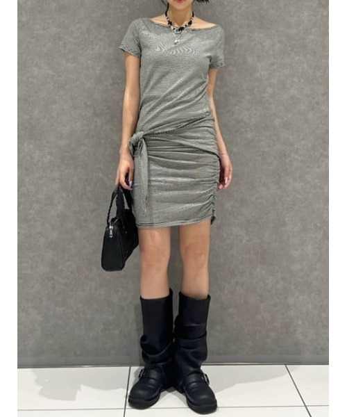 LAGUA GEM(ラグアジェム)の「BORDER WRAP ミニワンピース(ワンピース・レディース・ホワイト/レッド/グレー・SMALL/MEDIUM)」の22枚目の写真