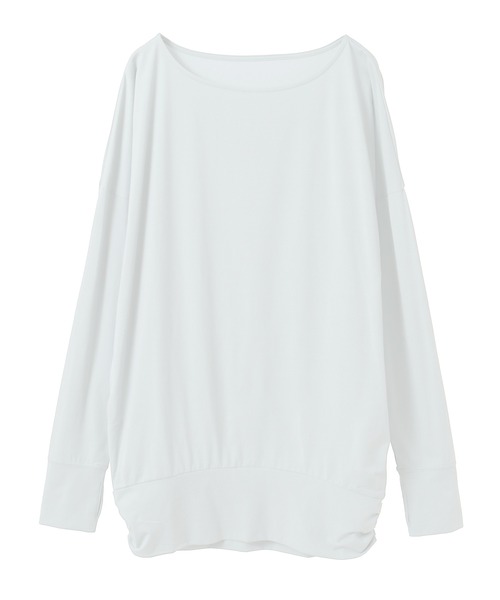 Julier Yoga and Relax（ジュリエヨガアンドリラックス）の「Julier (定番)ライトプライム ロングスリーブプルオーバー（Tシャツ/カットソー・レディース・ブルー/ホワイト/ネイビー/ミント・1/0）」の2枚目の写真