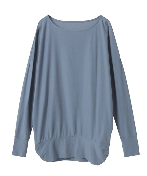 Julier Yoga and Relax（ジュリエヨガアンドリラックス）の「Julier (定番)ライトプライム ロングスリーブプルオーバー（Tシャツ/カットソー・レディース・ブルー/ホワイト/ネイビー/ミント・1/0）」の7枚目の写真