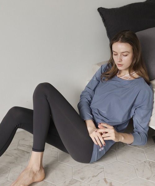 Julier Yoga and Relax（ジュリエヨガアンドリラックス）の「Julier (定番)ライトプライム ロングスリーブプルオーバー（Tシャツ/カットソー・レディース・ブルー/ホワイト/ネイビー/ミント・1/0）」の9枚目の写真