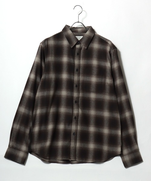 MARUKAWA（マルカワ）の「2025AW USAコットン オンブレネルチェック レギュラーカラーシャツ 薄手 長袖 メンズ レディース（シャツ/ブラウス・メンズ・ブルー/イエロー系その他/ネイビー/カーキ/レッド/ダークブラウン/ベージュ/ブラック・M/L/LL）」の13枚目の写真