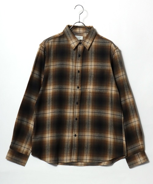 MARUKAWA（マルカワ）の「2025AW USAコットン オンブレネルチェック レギュラーカラーシャツ 薄手 長袖 メンズ レディース（シャツ/ブラウス・メンズ・ブルー/イエロー系その他/ネイビー/カーキ/レッド/ダークブラウン/ベージュ/ブラック・M/L/LL）」の14枚目の写真