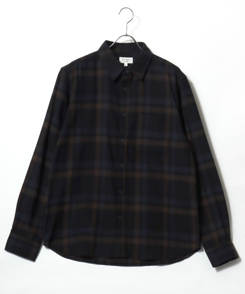 MARUKAWA（マルカワ）の「2025AW USAコットン オンブレネルチェック レギュラーカラーシャツ 薄手 長袖 メンズ レディース（シャツ/ブラウス・メンズ・ブルー/イエロー系その他/ネイビー/カーキ/レッド/ダークブラウン/ベージュ/ブラック・M/L/LL）」の15枚目の写真