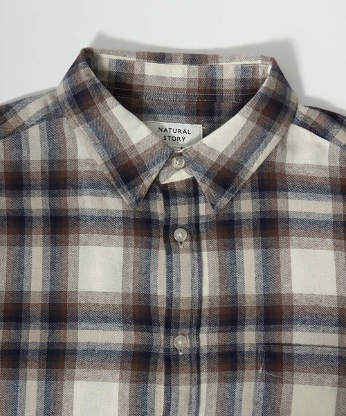 MARUKAWA（マルカワ）の「2025AW USAコットン オンブレネルチェック レギュラーカラーシャツ 薄手 長袖 メンズ レディース（シャツ/ブラウス・メンズ・ブルー/イエロー系その他/ネイビー/カーキ/レッド/ダークブラウン/ベージュ/ブラック・M/L/LL）」の18枚目の写真