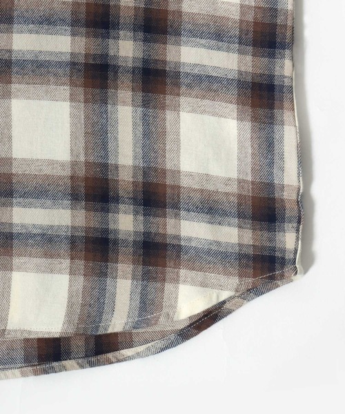 MARUKAWA（マルカワ）の「2025AW USAコットン オンブレネルチェック レギュラーカラーシャツ 薄手 長袖 メンズ レディース（シャツ/ブラウス・メンズ・ブルー/イエロー系その他/ネイビー/カーキ/レッド/ダークブラウン/ベージュ/ブラック・M/L/LL）」の21枚目の写真