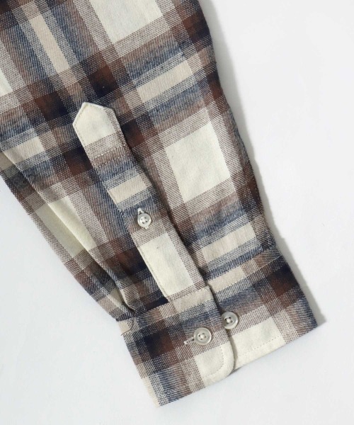 MARUKAWA（マルカワ）の「2025AW USAコットン オンブレネルチェック レギュラーカラーシャツ 薄手 長袖 メンズ レディース（シャツ/ブラウス・メンズ・ブルー/イエロー系その他/ネイビー/カーキ/レッド/ダークブラウン/ベージュ/ブラック・M/L/LL）」の22枚目の写真