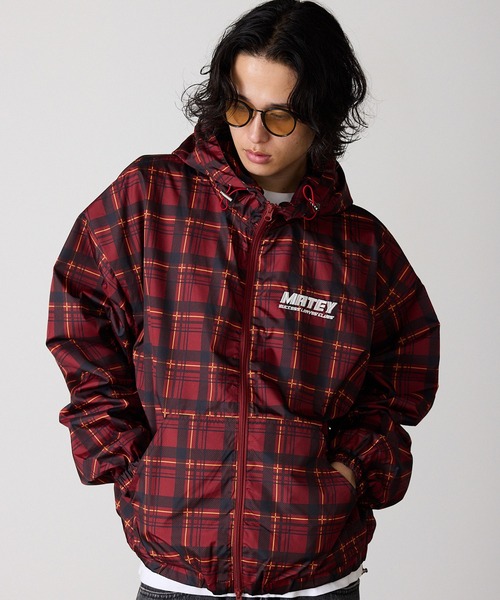 Jungle Storm（ジャングルストーム）の「JUNGLE STORM/ジャングルストーム チェックフードブルゾン（ブルゾン・メンズ・グリーン系1/レッド/ブラウン/グリーン系2・M/L）」の4枚目の写真