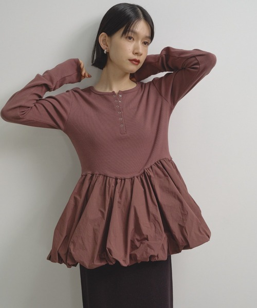 セール】ドッキングバルーンロンTEE（Tシャツ/カットソー）｜Shelly