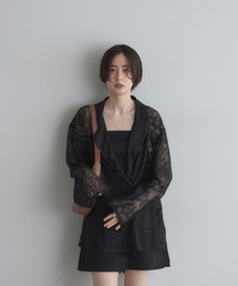 FLOWER MIX LACE SHEER JACKET（テーラードジャケット）｜Ameri