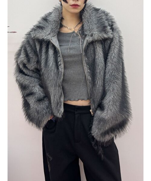 EVRIS フェイクファーショートブルゾン ファイクファーショートブルゾン（ブルゾン）｜EVRIS（エヴリス