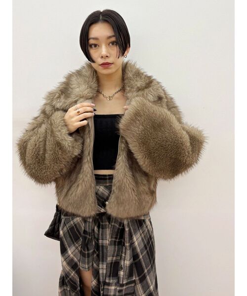 ファイクファーショートブルゾン（ブルゾン）｜EVRIS（エヴリス