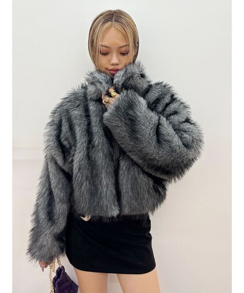 ファイクファーショートブルゾン（ブルゾン）｜EVRIS（エヴリス）の