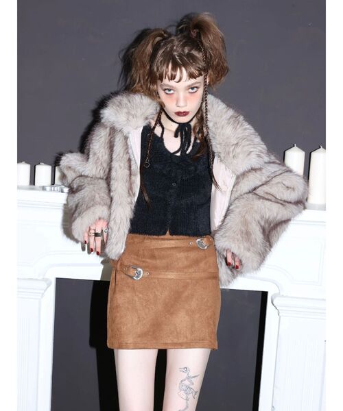 EVRIS(エヴリス)の「ファイクファーショートブルゾン(ブルゾン・レディース・グレー/ベージュ/モカ/ブラウン・FREE)」の21枚目の写真