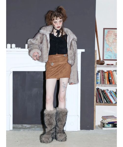 EVRIS(エヴリス)の「ファイクファーショートブルゾン(ブルゾン・レディース・グレー/ベージュ/モカ/ブラウン・FREE)」の22枚目の写真