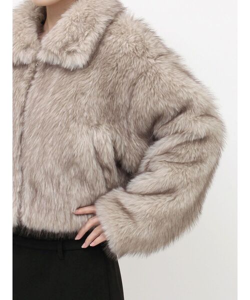 EVRIS(エヴリス)の「ファイクファーショートブルゾン(ブルゾン・レディース・グレー/ベージュ/モカ/ブラウン・FREE)」の18枚目の写真