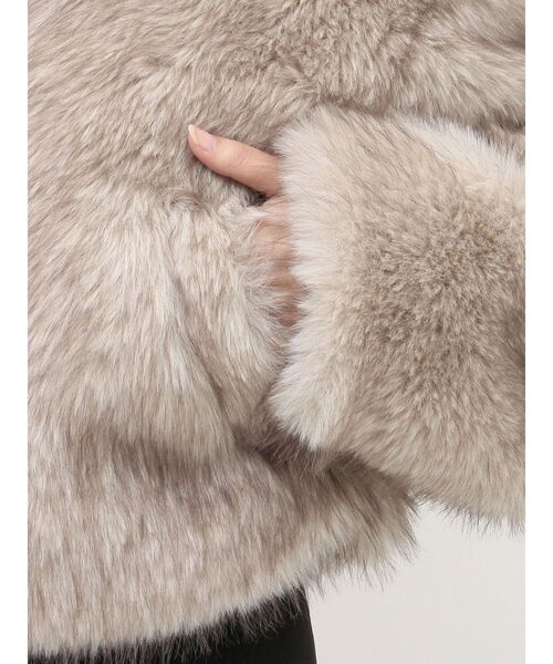 EVRIS(エヴリス)の「ファイクファーショートブルゾン(ブルゾン・レディース・グレー/ベージュ/モカ/ブラウン・FREE)」の19枚目の写真