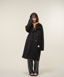 EFFECTEN(GtFNe)́yEFFECTENzShaggy wool double breasted long coat(s[R[g)