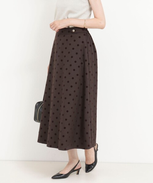 MICO COULIER(ミコクリエ)の「ドットフロッキープリントスカート(スカート・レディース・ブラウン系その他/ブラック系その他・36/38)」の6枚目の写真