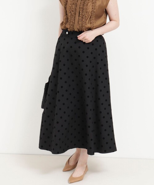 MICO COULIER(ミコクリエ)の「ドットフロッキープリントスカート(スカート・レディース・ブラウン系その他/ブラック系その他・36/38)」の11枚目の写真