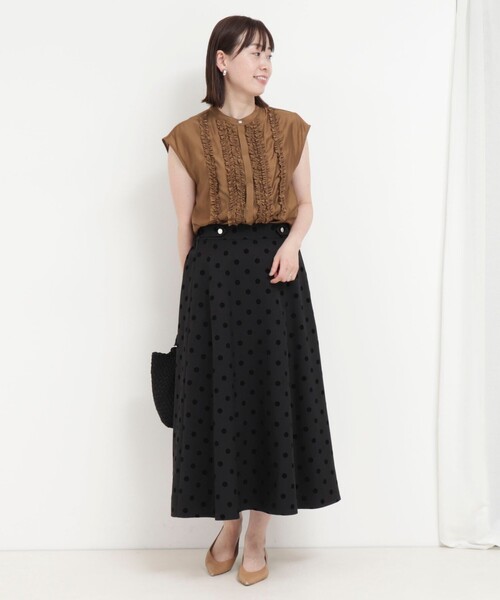 MICO COULIER(ミコクリエ)の「ドットフロッキープリントスカート(スカート・レディース・ブラウン系その他/ブラック系その他・36/38)」の12枚目の写真