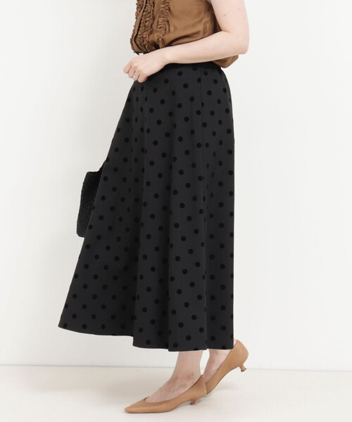 MICO COULIER(ミコクリエ)の「ドットフロッキープリントスカート(スカート・レディース・ブラウン系その他/ブラック系その他・36/38)」の14枚目の写真