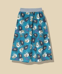 go slow caravan（ゴースローキャラバン）の「ペイズリー/猫と晩酌 ウエストリブ フレアスカート W（スカート）」