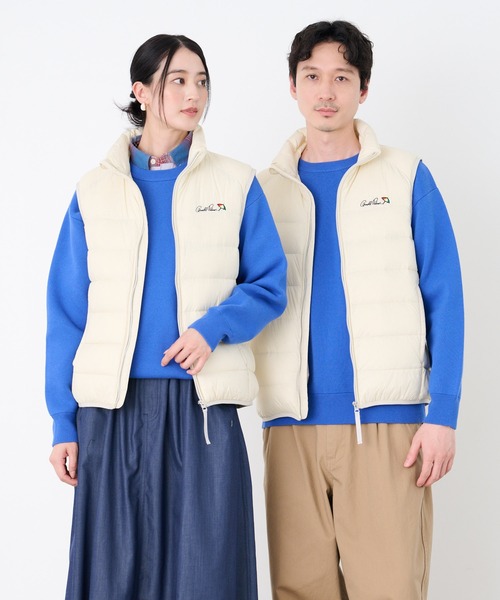 極美品】アーノルドパーマーゴルフ 軽量フルジップダウンベスト 白 極