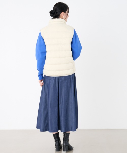 Arnold Palmer（アーノルドパーマー）の「シェア ライトダウンベスト（ダウンベスト・レディース・ブラック/オリーブドラブ/オフホワイト・M/S/L/LL/XS）」の22枚目の写真