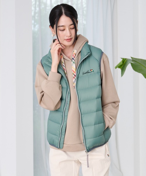 Arnold Palmer（アーノルドパーマー）の「シェア ライトダウンベスト（ダウンベスト・レディース・ブラック/オリーブドラブ/オフホワイト・M/S/L/LL/XS）」の16枚目の写真