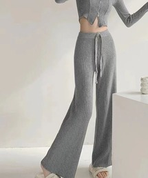 リブワイドパンツ