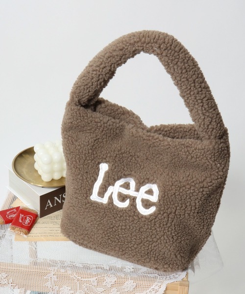Lee（リー）の「Lee（リー）シープボア ブランドロゴ刺繍ワンハンドルミニバッグ/レディース（ハンドバッグ・レディース・ホワイト/ホワイト×ブラック/ブラック/ダークグレー/ブラウン・FREE）」の5枚目の写真