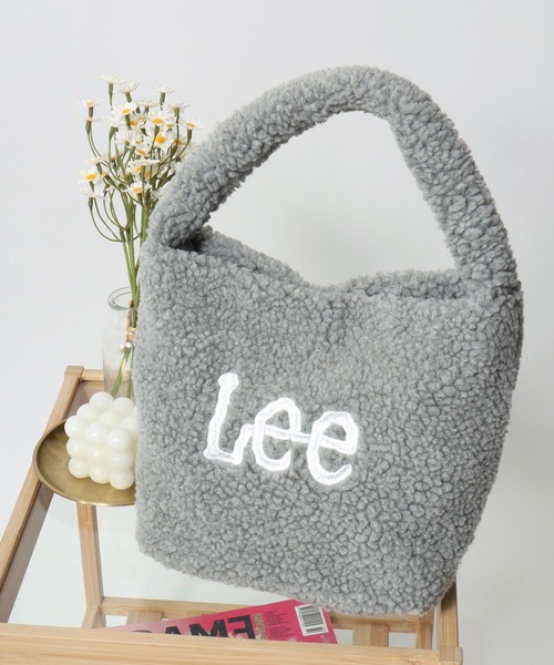 Lee（リー）の「Lee（リー）シープボア ブランドロゴ刺繍ワンハンドルミニバッグ/レディース（ハンドバッグ・レディース・ホワイト/ホワイト×ブラック/ブラック/ダークグレー/ブラウン・FREE）」の4枚目の写真