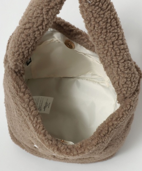 Lee（リー）の「Lee（リー）シープボア ブランドロゴ刺繍ワンハンドルミニバッグ/レディース（ハンドバッグ・レディース・ホワイト/ホワイト×ブラック/ブラック/ダークグレー/ブラウン・FREE）」の20枚目の写真