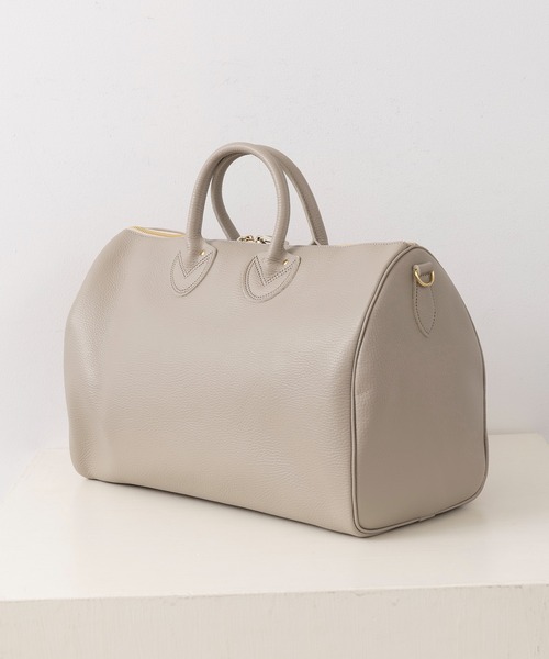 YOUNG&OLSEN The DRYGOODS STORE(ヤングアンドオルセン)の「【YOUNG&OLSEN】EMBOSSED LEATHER BOSTON M ※(ボストンバッグ・レディース・ベージュ/ブラウン/ブラック・FREE)」の5枚目の写真
