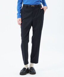ウォッシャブルウールテーパードパンツ