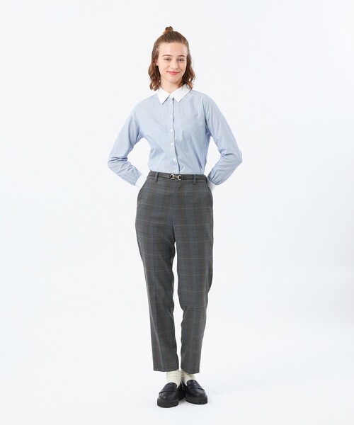 MACKINTOSH PHILOSOPHY(マッキントッシュ フィロソフィー)の「ウォッシャブルウールテーパードパンツ(その他パンツ・レディース・チャコールグレー/ダークネイビー/ベージュ系その他4・36/38)」の4枚目の写真