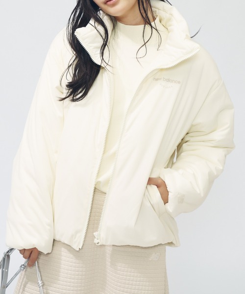 NEW BALANCE(ニューバランス)の「【アルペン限定】 ニューバランス New Balance THE CITY ライトパデットアウター(ダウンジャケット/コート・レディース・ホワイト/ダークグレー・L/M)」の1枚目の写真