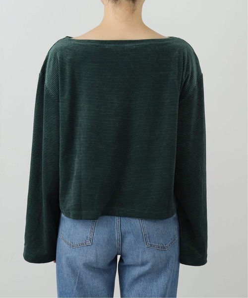 新品タグ付きFRAMeWORK プルオーバー ベロアボーダープルオーバー（Tシャツ/カットソー）｜FRAMeWORK