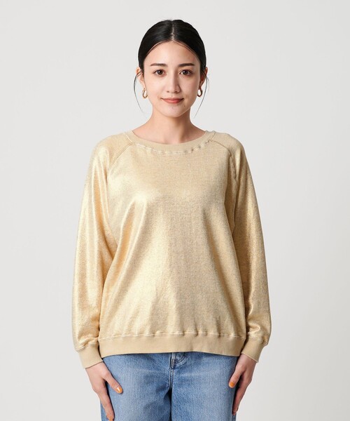 dahl'ia（ダリア）の「＜dahl'ia＞ホイルプリント スウェットプルオーバー（スウェット・レディース・ゴールド・FREE）」の14枚目の写真