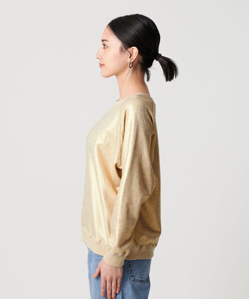 dahl'ia（ダリア）の「＜dahl'ia＞ホイルプリント スウェットプルオーバー（スウェット・レディース・ゴールド・FREE）」の10枚目の写真