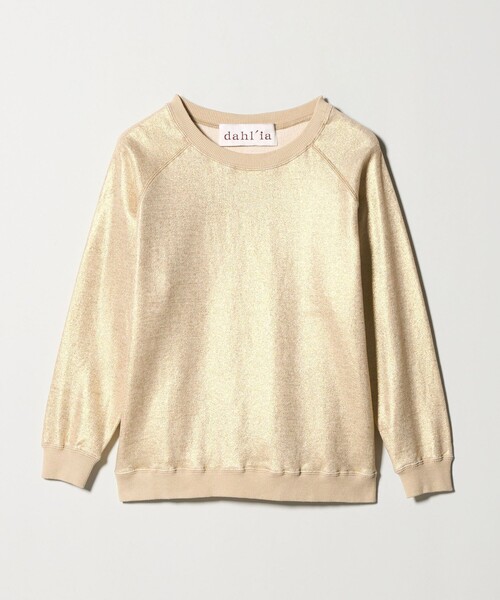 dahl'ia（ダリア）の「＜dahl'ia＞ホイルプリント スウェットプルオーバー（スウェット・レディース・ゴールド・FREE）」の12枚目の写真