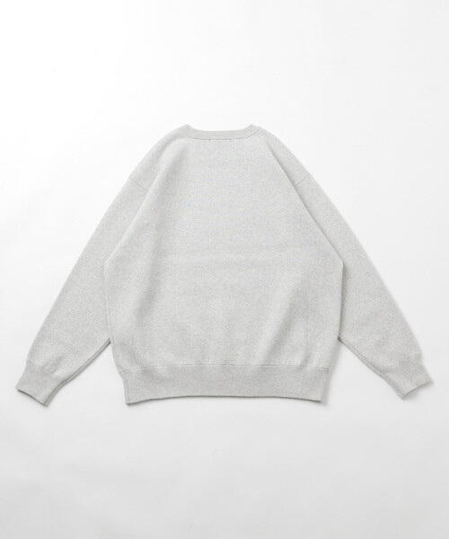 FREAK'S STORE(フリークスストア)の「スウェットライク クルーネックニット 裏配色デザイン(ニット/セーター・メンズ・グリーン/ブラック/グレー・LARGE/MEDIUM)」の17枚目の写真