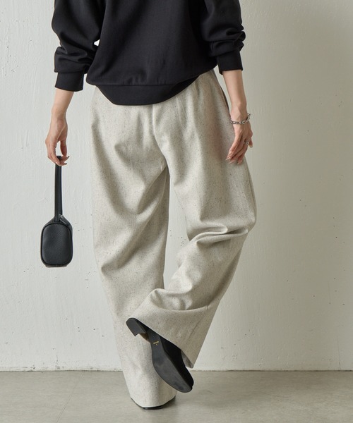 COLONY 2139(コロニートゥーワンスリーナイン)の「ネップワイドパンツ(その他パンツ・レディース・オフホワイト/グレー・FREE)」の18枚目の写真