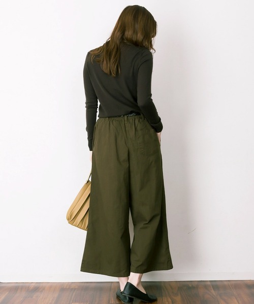 MARAI(マーライ)の「ツイルウエストゴムワイドパンツ(その他パンツ・レディース・ベージュ/カーキ/ブラック・L/M/4L/LL/3L)」の17枚目の写真