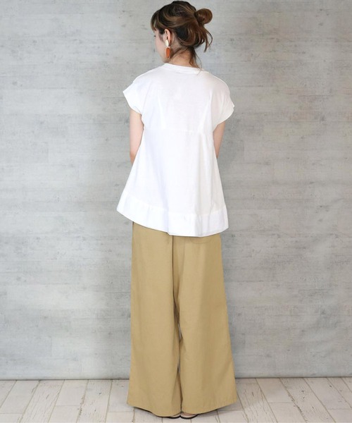 MARAI(マーライ)の「ツイルウエストゴムワイドパンツ(その他パンツ・レディース・ベージュ/カーキ/ブラック・L/M/4L/LL/3L)」の9枚目の写真