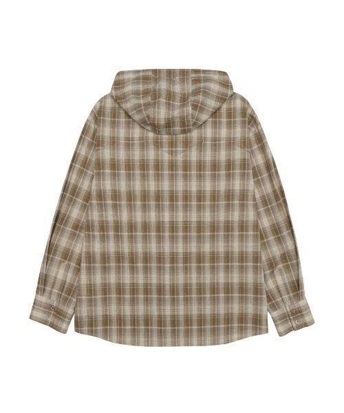 AMESWORLDWIDE(アメスワールドワイド)の「A'GEM/9 × .kom『AMES WORLDWIDE/アメスワールドワイド』Check Hooded Shirt/チェックフードシャツ(シャツ/ブラウス・レディース・ブルー/ブラウン・FREE)」の15枚目の写真