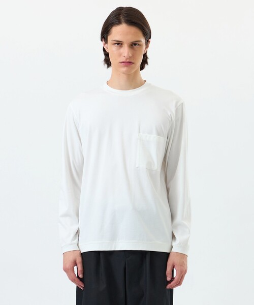 MACKINTOSH PHILOSOPHY（ﾏｯｷﾝﾄｯｼｭ ﾌｨﾛｿﾌｨｰ）の「クルーネックロンT ベアスムース（Tシャツ/カットソー・メンズ・ホワイト・38/40）」の4枚目の写真
