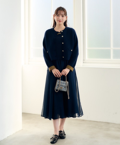 12Twelve Agenda（トゥエルブ　アジェンダ）の「シャイニーシアーボリュームスカート（スカート・レディース・ネイビー/ブルー/アイボリー・M）」の11枚目の写真