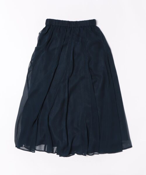 12Twelve Agenda（トゥエルブ　アジェンダ）の「シャイニーシアーボリュームスカート（スカート・レディース・ネイビー/ブルー/アイボリー・M）」の5枚目の写真