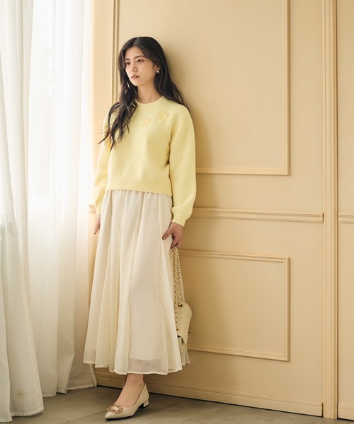 12Twelve Agenda（トゥエルブ　アジェンダ）の「シャイニーシアーボリュームスカート（スカート・レディース・ネイビー/ブルー/アイボリー・M）」の18枚目の写真